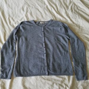 Apostrophe 100% Cashmere Gray Cardigan